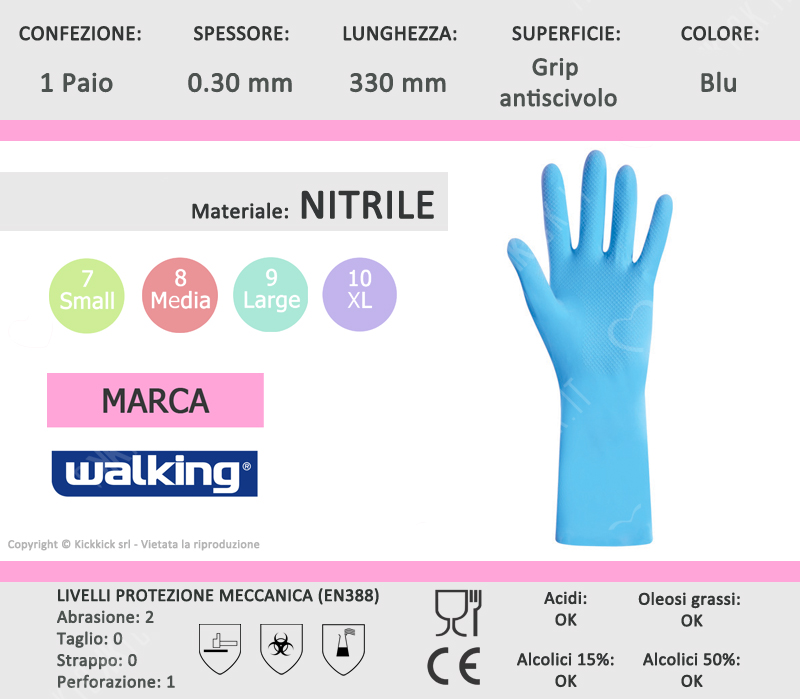 10 Paia Bclick 2000 Gomma Antiscivolo Di Sicurezza Guanti Grandi - Foto 8